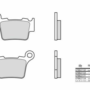 BREMBO Pastillas de freno cerámicas de carbono originales – 07BB275A