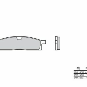 BREMBO Pastillas de freno de metal sinterizado todoterreno – 07YA16SX