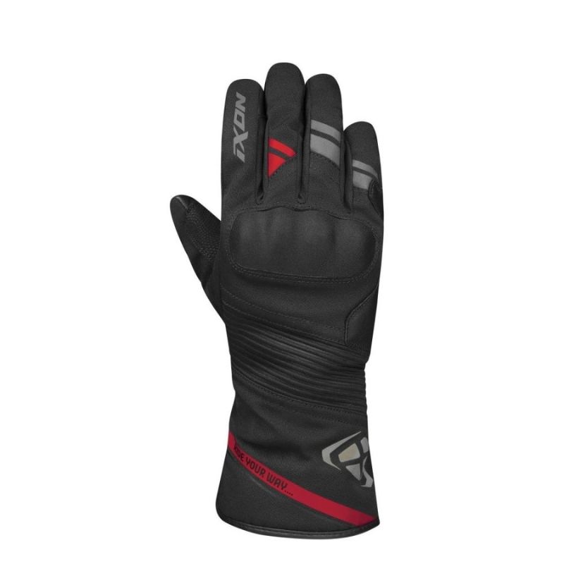 Guantes IXON PRO MIDGARD BLACK RED - Imagen 2
